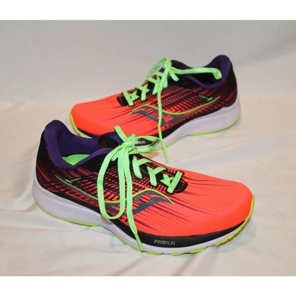 NEW WOMEN'S SAUCONY JAZZ VIZI PRO‎ RUNNING ATHLETIC SNEAKERS ORANGE PURPLE - Picture 1 of 8